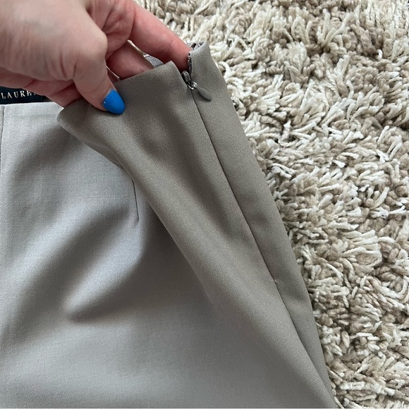 NWT - Ralph Lauren Black Label - Joslyn Wool Wide Leg Pant - Taupe - Picture 3 of 12